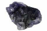 Lustrous, Cubic, Purple Fluorite Crystal Cluster - China #149294-2